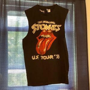 Rolling Stones Tour Sleeveless Graphic T
